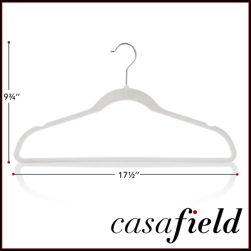 Casafield Velvet Suit Hangers, Space Saving, Non-Slip & Chrome Swivel Hook - Set of 100, 5 of 8