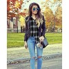 Imily Bela Classic Plaid Shirt for Women Soft Long Sleeve Casual Blouse Tops - 4 of 4