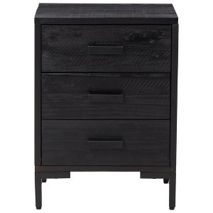 vidaXL Nightstand Bedside End Side Table with Drawer Furniture Solid Wood Pine - 1 of 4