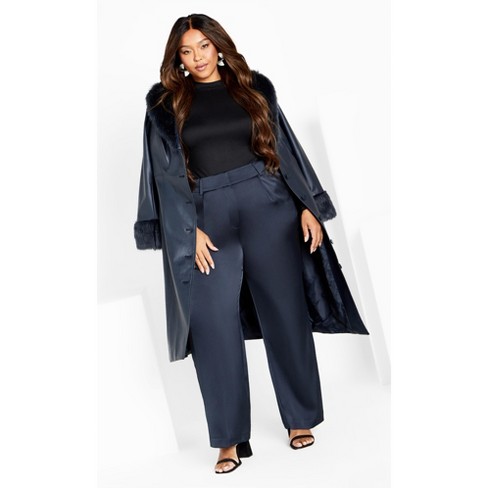 ELOQUII Women's Plus Size 9-To-5 Stretch Work Pant, 16 - Moroccan Blue