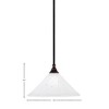 Toltec Lighting Any 1 - Light Pendant in  Black Copper with 12" Frosted Crystal Shade - 2 of 2