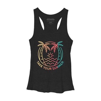 Women's Design By Humans Take Your Summer By VEKTORKITA Racerback Tank Top