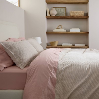 Honeycomb Cotton Duvet Cover & Sham Set - Full/Queen - Thumbnail 3