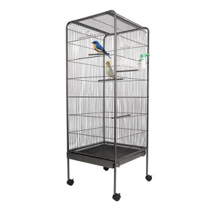 Bird Cage with Rolling Stand, Bird Cage with Slide-Out Tray, Large Flight Cage for Parrots, Parakeets, Cockatiels, Pigeons and Lovebirds - 1 of 4