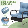 HOMEFUN 3 Pieces Patio Set Outdoor Wicker Furniture Sets Modern Rattan Chair Conversation Sets with Coffee Table - 2 of 4