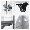 LOVMOR Wooden Catio Outdoo Cat Enclosure on Wheels, Kitty Condo Cage Shelter Playpen w/ Sliding Doors, Platforms & Weatherproof Asphalt Roof - 3 of 4