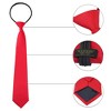 Allegra K Men's Pre Tied Formal Casual Zipper Solid Color Adjustable 8cm-wide Tie - 3 of 4