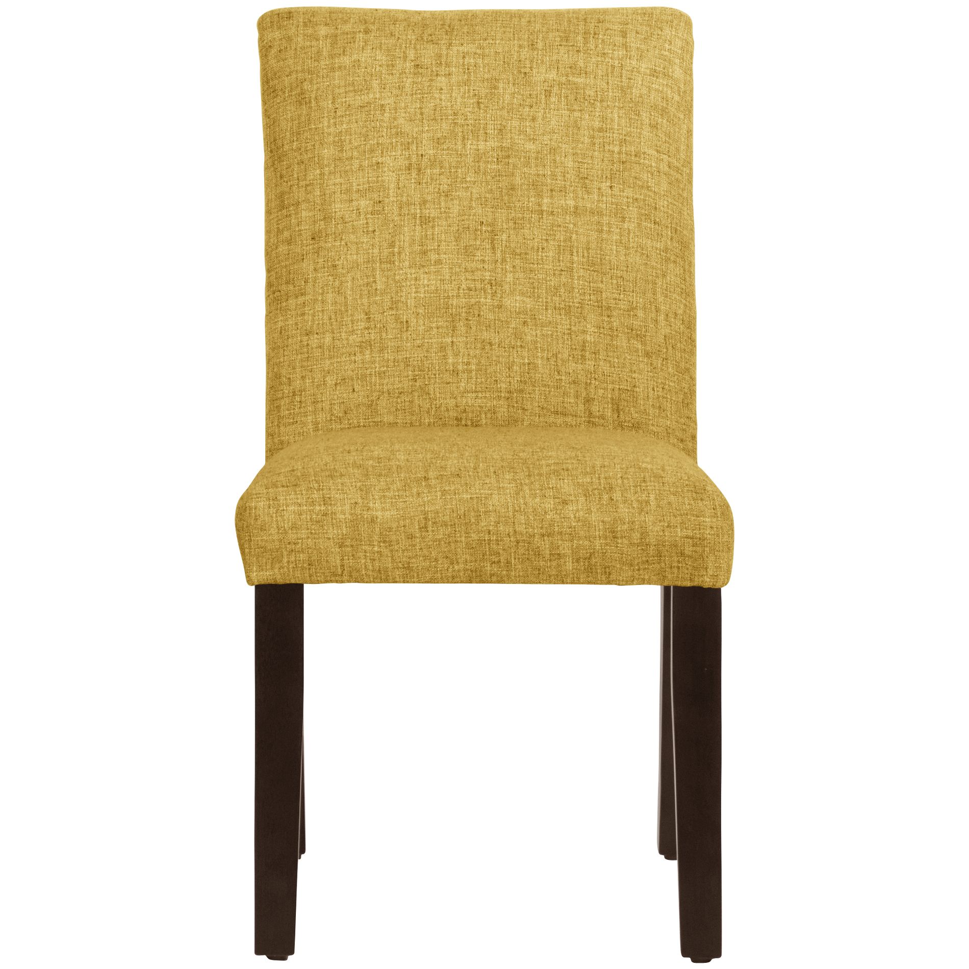 Skyline Furniture Parsons Dining Chair Golden Yellow Linen: Upholstered, Hardwood Frame, Armless