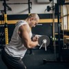 Costway 33 Inch Olympic Triceps Bar w/ Knurled Handles for Squats Deadlifts Shrugs - 4 of 4
