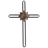 Dicksons MWC-408 Open Tubular Design With Flower Glossy Black 17 x 11 Inch Metal Decorative Hanging Wall Cross - 2 of 3