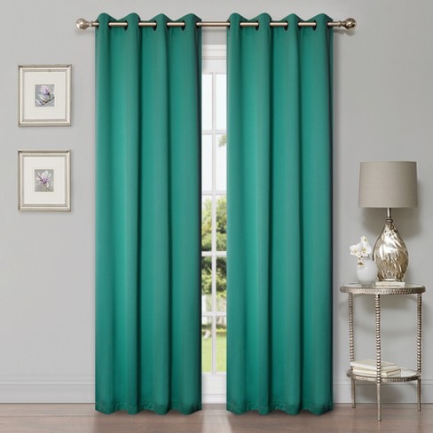 Grey 2 Panel Set-52x63 Blackout Room Darkening Curtains Window Panel Drapes 