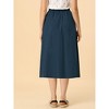 INSPIRE CHIC Women's Casual Elastic Waist Peasant A-Line Midi Skirts with Pockets - 4 of 4
