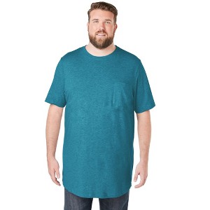 KingSize Shrink-Less Lightweight Longer-Length Crewneck Pocket T-Shirt - 1 of 4