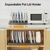 LunaLulinlk Expandable Pot and Pan Organizer Rack for Kitchen Cabinet, with 10 Adjustable Compartments, Dark Gray - 4 of 4
