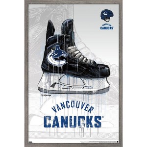 Trends International NHL Vancouver Canucks - Drip Skate 21 Framed Wall Poster Prints - 1 of 4