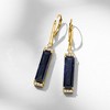 Ross-Simons 12.00 ct. t.w. Sapphire Drop Earrings With .30 ct. t.w. White Topaz in 18kt Gold Over Sterling - 4 of 4