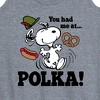 Women's - Peanuts - You Had Me At Polka Graphic Racerback Tank - 2 of 4