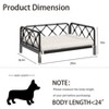 SEVOBAL Pet Beds Wicker Rattan Dog Sofa Bed Water Resistant with Cushion for Patio Garden Living Room Bedroom, Brown, 24.1"*20.1"*4.72" - 3 of 4
