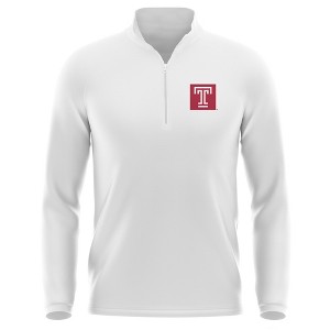 Men's Temple University Adult Active Sport 1/4 Zip Pullover Left Chest Logo - 1 of 4