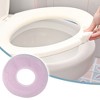 Unique Bargains Stretchable Thicker Toilet Seat Cover Pad Lid Bathroom Washable Reusable 2 Pcs - 2 of 4