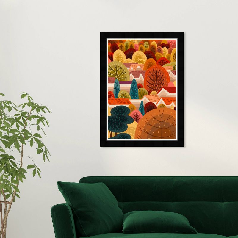 13&#34; x 19&#34; Fall Town Floral and Botanical Framed Wall Art Orange - Wynwood Studio, 6 of 7