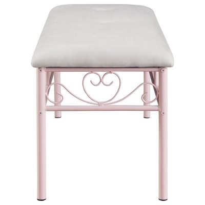 Vynxaria Pink Bench: Stylish Comfort for Every Child's Room