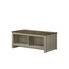 Wood Coffee Table with Open Shelves on Both Sides for Living Room or Family Room Spaces - 2 of 4