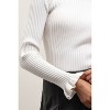 August Sky Women's Mock Neck Ribbed Pullover - 4 of 4