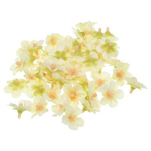 Unique Bargains Faux Silk Handmade Artificial Cherry Blossom Flower Heads - 1 of 4