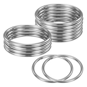 Unique Bargains Dream Catcher Stainless Steel Macrame Wreath Floral Round Metal O Rings 12 PCS - 1 of 4