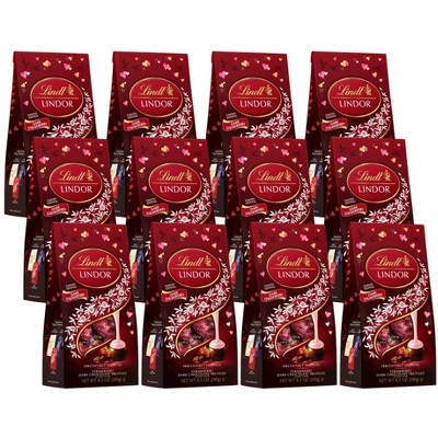 Lindt Lindt Lindor Strawberries Dark Chocolate Truffle - 12 bags, 8.5 oz each