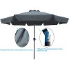 TiramisuBest 10 x 6.5ft Chocolate Rectangular Patio Umbrella: Crank & Push - Button Tilt for Garden, Pool, Market - 3 of 4