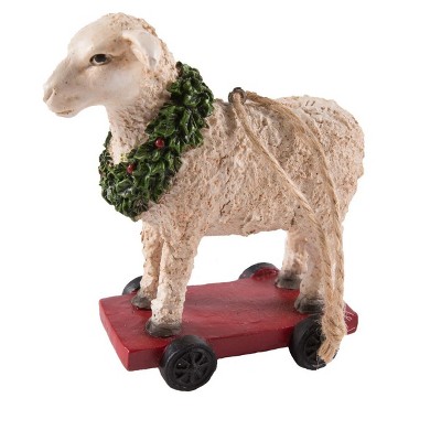 Gallerie II Holiday Lamb Pull Toy Ornament