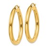 Black Bow Jewelry 4mm, 14k Yellow Gold Classic Round Hoop Earrings, 35mm (1 3/8 Inch) - 2 of 4