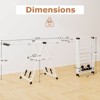 Costway Foldable Metal Laundry Drying Rack with Height Adjustable Wings, 20 Drying Rails White/Beige - 3 of 4