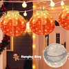 Tangkula Christmas Lighted Lantern Pop-Up Lighted Festive Ball with 80 LED Lights & Support Base Freestanding & Hanging Holiday Lantern with Timer - 3 of 4