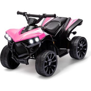 6V Ride on Toy, Kids ATV 4 Wheeler with 1.8MPH Max Speed, Wear-Resistant Wheels, Music & Foot Pedal, Electric Quad Car for Kids Toddlers - 1 of 4