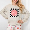 Simply Sage Market Women's Graphic Sweatshirt Valentines Pink Smiley - 2 of 3