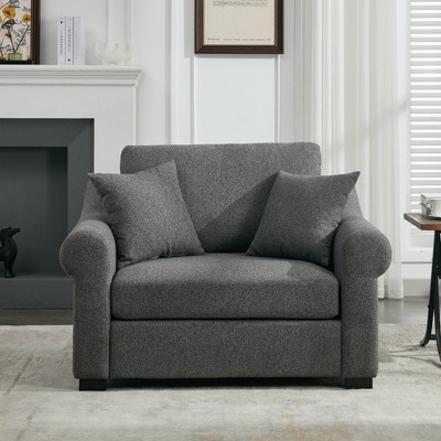 Modern Chenille Oversized Armchair, Chair and a Half, Single Sofa for Bedroom and Living Room, 44.5" Wide