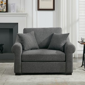 Modern Chenille Oversized Armchair, Chair and a Half, Single Sofa for Bedroom and Living Room, 44.5" Wide - 1 of 4