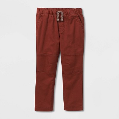 Toddler Boys' Woven Pull-On Pants - Cat & Jack™ Brown 12M
