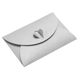 Unique Bargains Mini Envelopes Heart Clasp Cute Present Card Holder for Wedding Greeting Party 50Pcs - 1 of 4