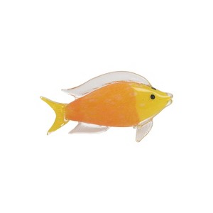 Beachcombers Tropical Orange/Yellow Fish Glass Art Figurine Home Decor Beach Coastal Ocean Sea Life 11 x 3.5 x 5.5 - 1 of 2