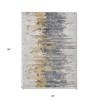 Ivory Charcoal And Silver Abstract Washable Indoor Outdoor Area Rug - 3 of 4