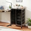 Costway 15-Drawer Trolley with Chrome Plated Metal Frame & Lockable Universal Wheels White/Black/Clear/Multicolor - 2 of 4