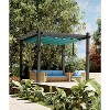 Aluminum Pergola Outdoor Gazebo with Retractable Canopy, Louvered Roof, Waterproof Shade for Patio, Deck, Backyard, BBQ, Mirador Pergola Kit - 2 of 4