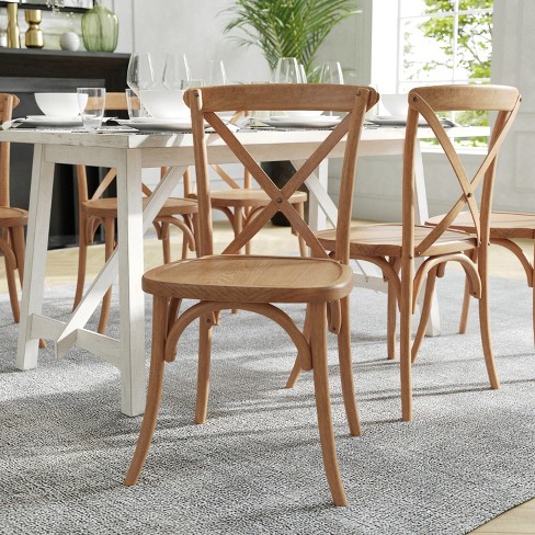 Light Wooden Cross-Back Chairs - Sitting Pretty