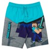 Minecraft Zombie Steve 3 Pack Swim Trunks Bathing Suits Little Kid to Big Kid - 4 of 4