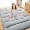 Japanese Floor Futon Mattress, Japanese Tatami Mat Folding Futon Mattress Sleeping Mattress Pad for Adults Kids, Roll Up Camping Mattress - 3 of 4