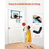 VEVOR Kids Basketball Hoop:Mini over-the-door hoop with electronic scoreboard,music,LED lights,and scoring functions.Fun indoor basketball for kids 3+ - 3 of 4